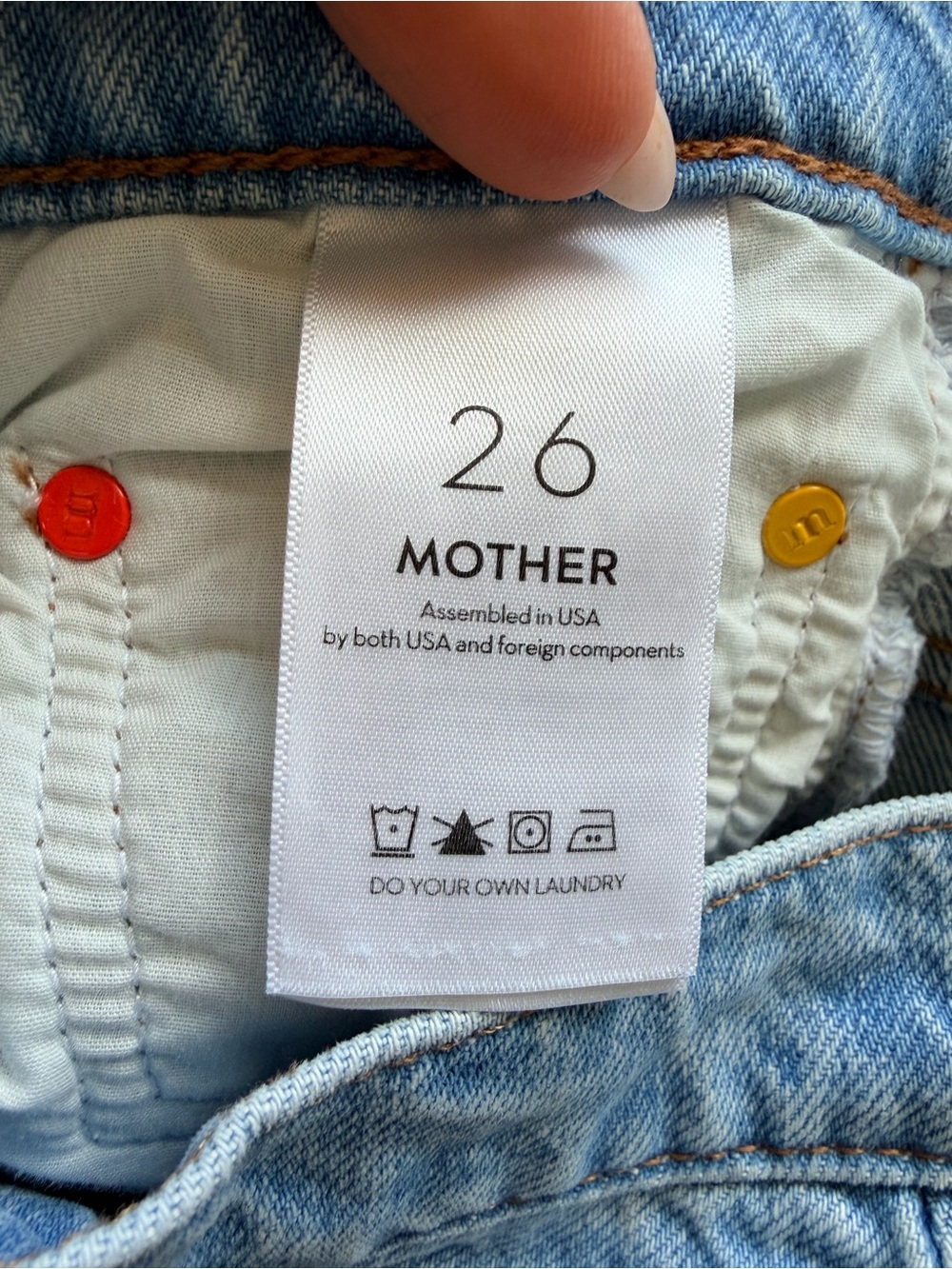 NWOT MOTHER SNACKS! High Waisted Twizzy Skimp Jeans in Just A Nibble - Size 26 - Picture 12 of 14
